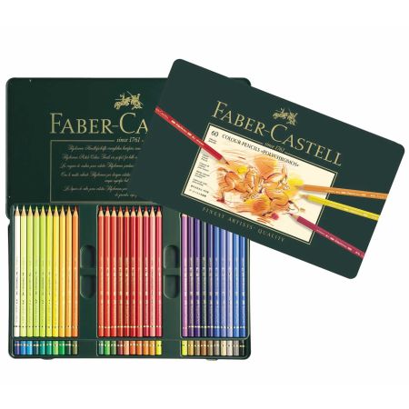 Set creioane mandala Polychromos FABER-CASTELL, 60 culori/cutie